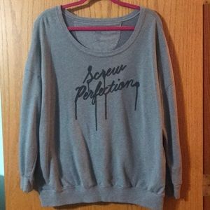 Torrid Grey Sweatshirt Screw Perfection